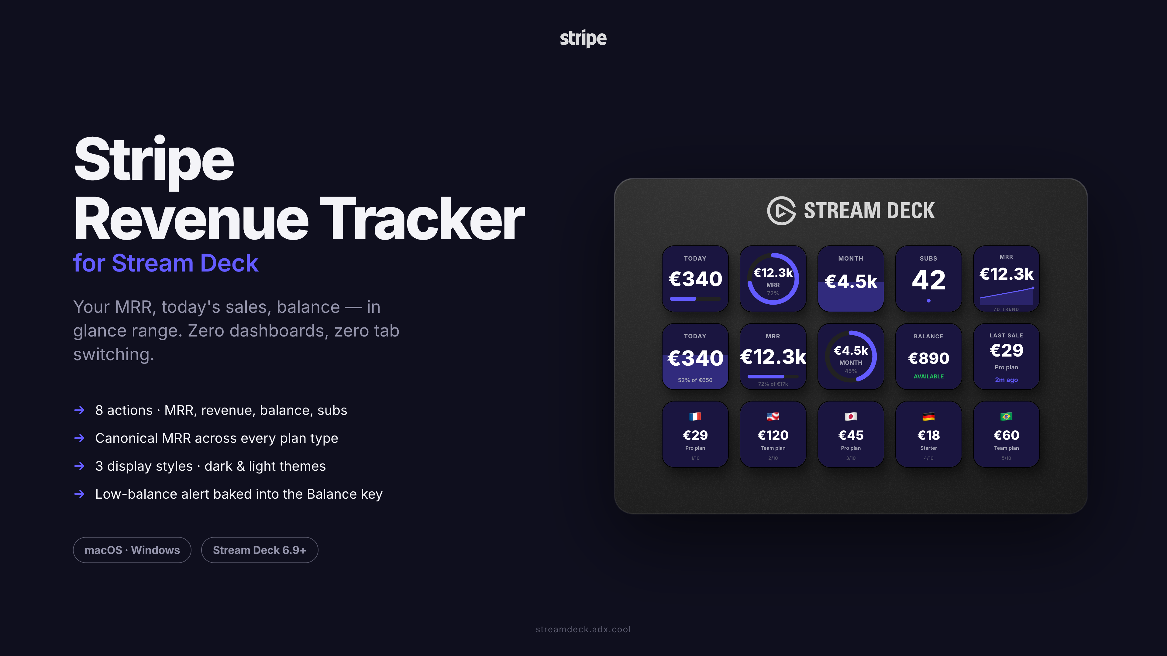 Stripe Revenue Tracker preview